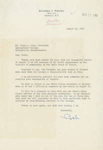 Letter from Roberts J. Wright to Glenn A. Olds (August 22, 1960)