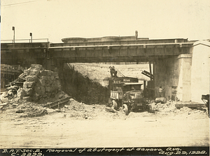 Dorchester Rapid Transit section 2. Removal of abutment at Geneva Avenue