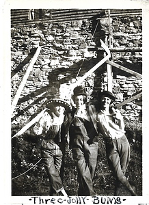 A Photograph of Dorris Bullard and Friends Wearing Hats