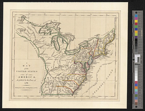 A map of the United States of America as settled by the peace of 1783