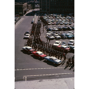 ROTC Unit Marching Along Forsyth Street, 1963