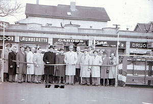 Norwood Street parking lot dedication, 1958