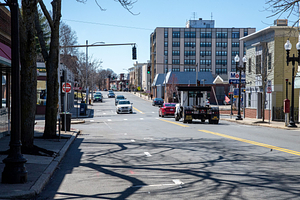 Main Street and Grove Street: Melrose, Mass.