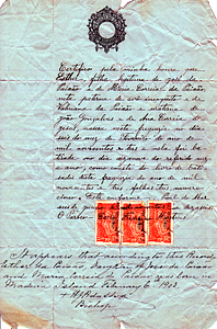 Esther Paiscão Baptismal Record