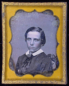 Bust-length portrait of an unidentified boy