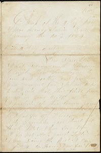 Letter from Michael Lally to his daughter, January 20, 1864