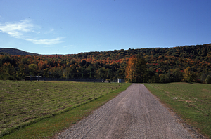 Mid-October view of Northwest Hill from Hoosac Water Quality District Road.