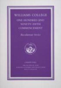 Williams College Baccalaureate Service Program, 1984