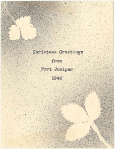 Christmas Greetings from Fort Juniper, 1948