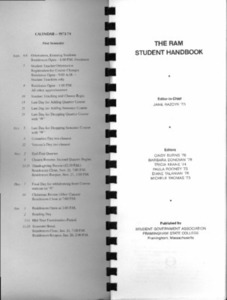 Freshman Student Handbook 1973-74