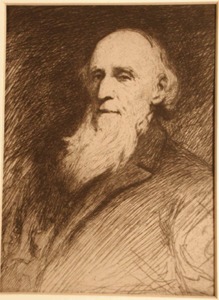 "Untitled (Man with white beard/hooked nose)" William Bicknell (1860-1947)