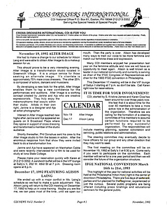 Cross Dressers International Vol. 2 No. 3 (November 1992)