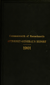 Report of the attorney general for the year ending January 15, 1902