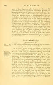 1783 Chap. 0058 An Act Prescribing The Method Of Satisfying Judgments In Favour Of This Commonwealth.