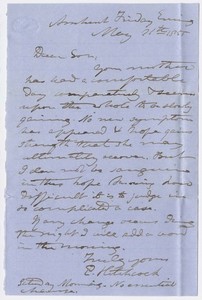 Edward Hitchcock letter to Edward Hitchcock, Jr., 1855 May 11