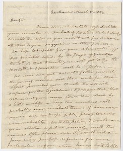 Benjamin Silliman letter to Edward Hitchcock, 1832 March 8
