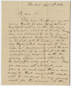 Wilhelm Haidinger letter to Edward Hitchcock, 1862 September 27
