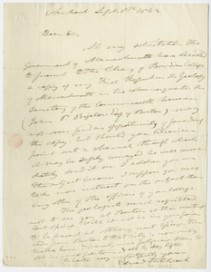 Edward Hitchcock letter to unidentified geologist at Bowdoin College, 1842 September 8