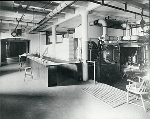 Lunchroom and boiler room in the new Brighton High School