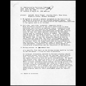 Minutes of March 25, 1982 meeting.