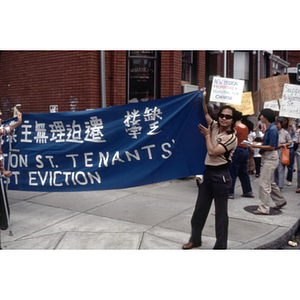 Protestors demonstrate for housing rights