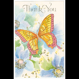 Thank you card from Elva A-R to the Goldenaires