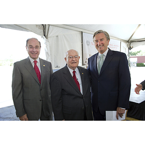 Special guests pose at the groundbreaking ceremony for the George J. Kostas Research Institute for Homeland Security