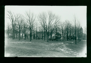 Children on the Common, looking southeast from Brick School House, Shrewsbury, Mass., undated