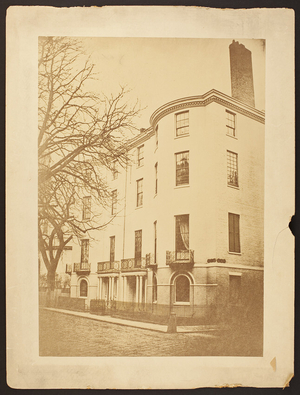 Exterior view of the Nathaniel Goddard House, corner of Summer Street and Kingston Street
