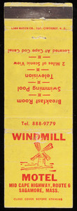 Windmill Motel matchbook cover