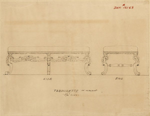 "Tabourette of Walnut"