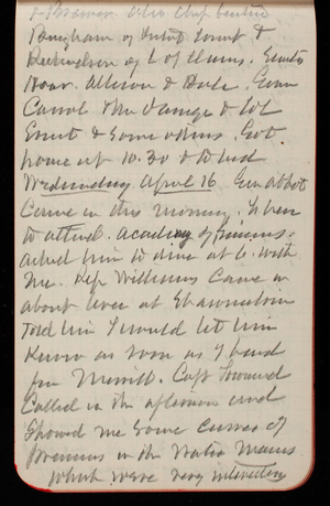 Thomas Lincoln Casey Notebook, February 1890-April 1890, 86, and Brewer also Chief Justice
