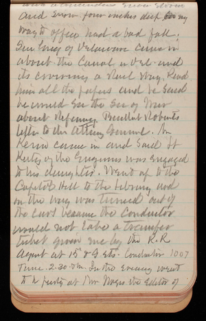 Thomas Lincoln Casey Notebook, November 1894-March 1895, 104, with a tremendous snow storm