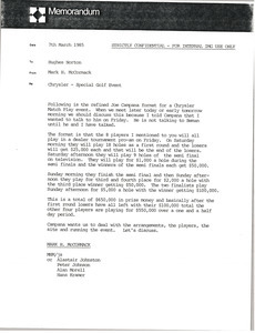 Memorandum from Mark H. McCormack to Hughes Norton