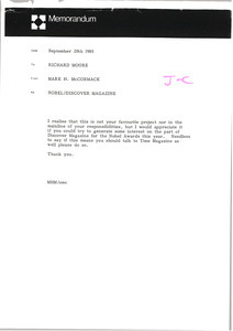 Memorandum from Mark H. McCormack to Richard Moore