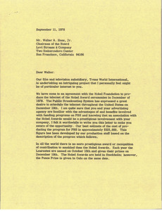 Letter from Mark H. McCormack to Walter A. Haas Jr.