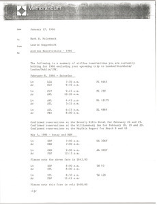 Memorandum from Laurie Roggenburk to Mark H. McCormack