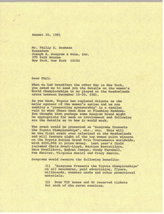 Letter from Mark H. McCormack to Philip E. Beekman