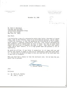 Letter from E. Bronson Ingram to Mark H. McCormack