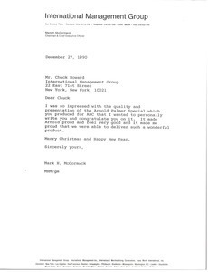 Letter from Mark H. McCormack to Chuck Howard
