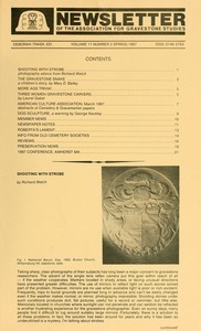 Newsletter of the Association for Gravestone Studies. Vol. 11, no. 2