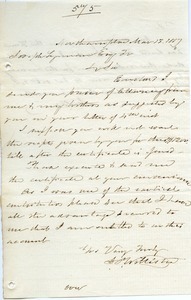 Letter from Samuel Williston to Joseph Lyman