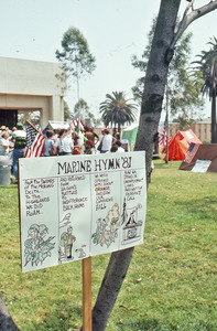 Close-up of the Marine Hymn '81 poster
