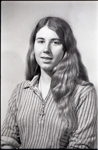 Half-length studio portrait of Irene White