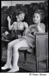 Two children at the Martin Luther King memorial service