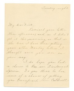 Letter from Letitia Crane to Frank F. Newth