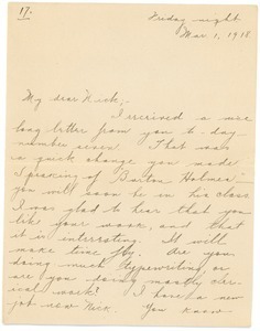 Letter from Letitia Crane to Frank F. Newth