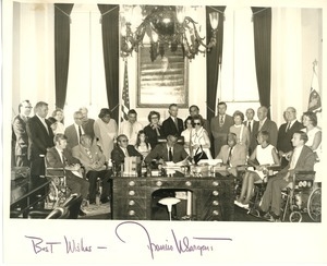Francis W. Sargent signing legislation with members of MAP