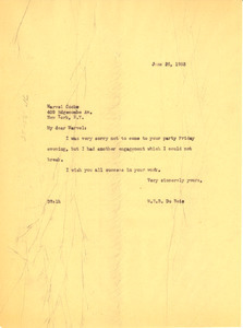 Letter from W. E. B. Du Bois to National Council of the Arts, Sciences, and Professions