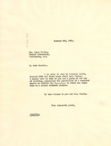 Letter from W. E. B. Du Bois to Abram Harris